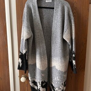 12th Tribe Gray and Black Cardigan